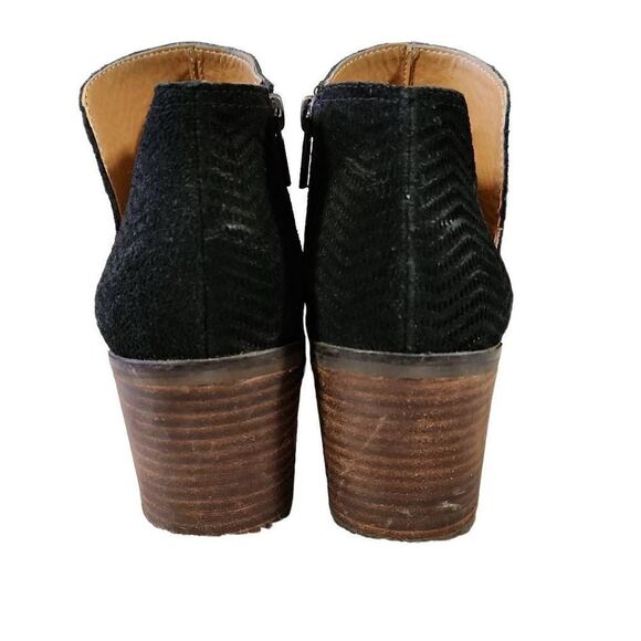 Lucky Brand Women's Black Suede Side Zip Cinder Pickla Booties Size 9.5 - Picture 4 of 9